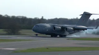 RAF C-17 training at London Luton Airport