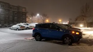 Rav4 in the snow in Wisconsin