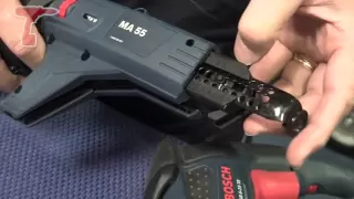 How to load screw strips into the Bosch MA-55