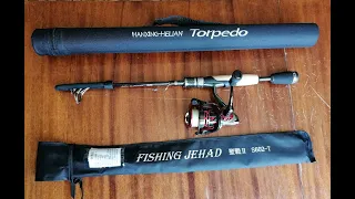 Обзор телескопического спиннинга FISHING JEHAD часть 1.