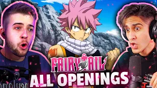 Fairy Tail All Openings 1-26 REACTION | Group Reaction