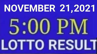 LOTTO RESULT TODAY 2PM NOVEMBER 21 2021