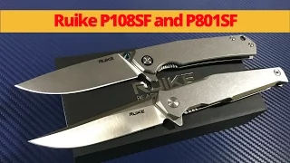 Ruike P108SF and P801SF framelock flipper knives with 14C28N blade steel Quality knives Great price