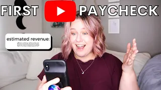MY FIRST YOUTUBE PAYCHECK | How much I make with 3,000 subscribers & how YouTube ads revenue works