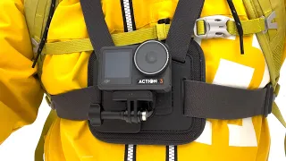 На беговых лыжах c DJI Osmo Action 3, которая закреплена на груди / Тест стабилизации DJI Action 3