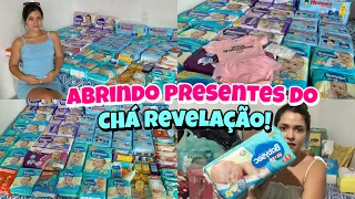 Abrindo os presentes do chá revelação! 😍💓