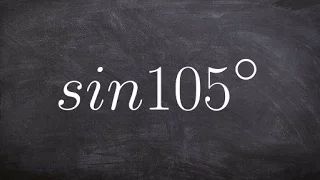 Evaluating for sine using the half angle formula