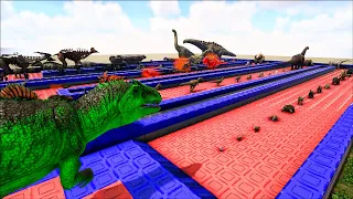 ARK GIGA DEATHRUN | ARK Epic Dino Deathrun | DINOWORLD |