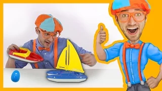 Learn Colors for Toddlers with Blippi Toys | BOATS!