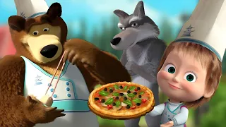 Masha and the Bear Pizzeria - Make the Best Homemade Pizza for Your Friends! cartoons for kids 116