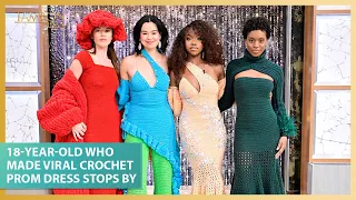 18-Year-Old Who Made Viral Crochet Prom Dress Stops By With Breathtaking Designs