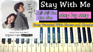 Stay With Me | Easy Piano Tutorial With Written Notations and Chords | Chanyeol Exo, Punch | Ost 1