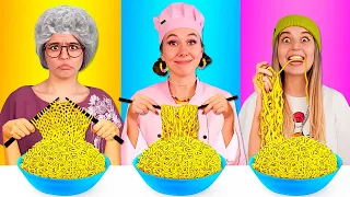 RETO DE COCINA: YO vs ABUELA #2 | Simples trucos de comida de 3SIS