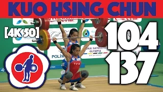 Kuo Hsing Chun (58) - 104kg Snatch / 137kg Clean and Jerk @ 2017 Asian Championships [4k 50p]