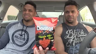 Eating Flamin Hot Doritos @hodgetwins