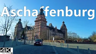 Driving & Walking in Aschaffenburg Germany 4K Drive Tour 2022 | Germany Virtual Driving Tour