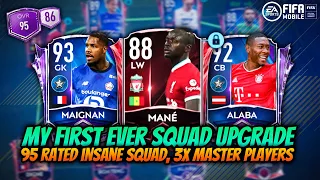 MY FIRST EVER HUGE SQUAD UPGRADE | 95 RATED SQUAD | 3X MASTER PLAYERS | ROADTO100 | FIFA MOBILE 21 |