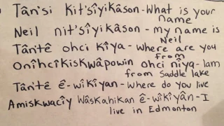 Common questions in nêhiyawêwin (cree language)