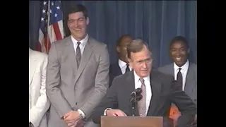 The 1989 Pistons Visit the White House