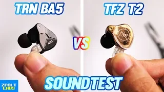 TRN BA5 Soundtest vs TFZ T2! 🔥 TOP GUNS BATTLE! 🔥 Better than T2?