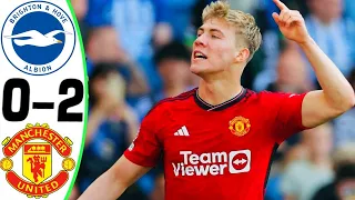Brighton vs Manchester United 0-2 - All Goals and Highlights - 2024 🔥 HOJLUND