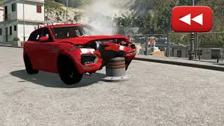 Cars vs Bollards – revers BeamNG Drive #1