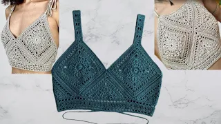 how to crochet crop top in two afternoons (subtitles)