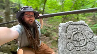 Exploring viking runestone in middle of America