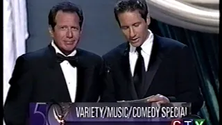 Emmy 1998 with Gillian Anderson and David Duchovny