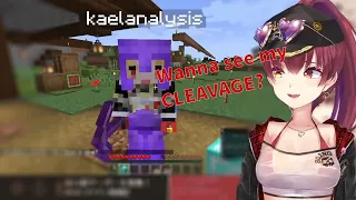 Marine First Time Talk with Kaela and it's already SPICY!!!! in Minecraft