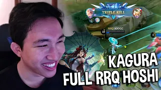 MAIN KAGURA DEPAN FULL TEAM RRQ HOSHI! MUSUH SAMPE ANGKAT TANGAN!! - Mobile Legends #MLBBIDCreator