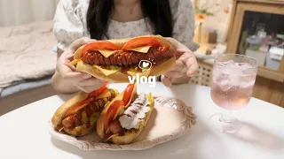 ENG)vlog🍕불고기로 5가지 요리🍳두부탕수 만들고 달달구리 충전.🍹자두청,라임청(뉴욕핫도그,불고기피자,불고기떡볶이,불고기덮밥,불고기김밥,불고기샌드위치,마카롱,다쿠아즈,된장찌개)