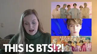 REACTING TO BTS FOR THE FIRST TIME EVER!! || DNA, Dynamite, Boy With Luv (ft. Halsey)