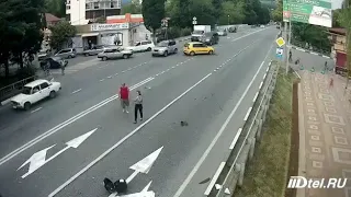 Видео с места смертельного ДТП в Сочи