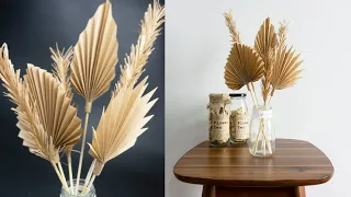 DIY Paper Palm Leaves - Easy Paper Kraft Palm Leaf - Boho Home Decor - Room Decor