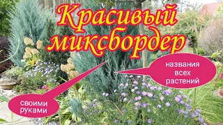 Красивый миксбордер  своими руками. Цветник непрерывного цветения.Ландшафтный дизайн своими руками.