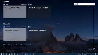 Windows 10 April 2018 update feature highlight Search in Timeline