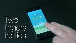 Flappy Bird - как бить рекорды? Two fingers tactics!