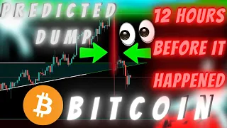 BITCOIN DUMP PREDICTED 12 HOURS BEFORE IT HAPPENED - HERE'S WHAT'S COMING!! (is this possible?)