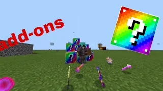 Minecraft: Pocket edition. add-on showcase lucky block rainbow (android,ios)