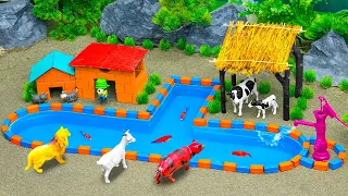 DIY Miniature Farm House | How to make mini hand pump, mini cow house