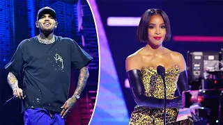 Kelly Rowland tells AMAs crowd to Chill out after Chris Brown win gets booed