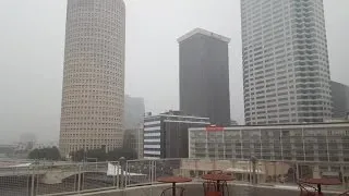 Rain downtown Tampa