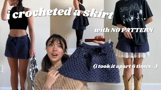 I crocheted a skirt with no pattern! (DIY granny stitch skirt)