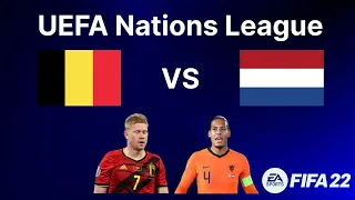 Belgium vs Netherlands - UEFA Nations League - FIFA 22 Full Match Gameplay