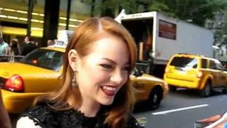 Emma Stone greeting fans at Crazy Stupid Love NYC premiere