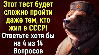 Сложный Тест О Жизни В Советском Союзе С Ответами | 14 вопросов | Эпоха Мысли