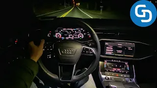 Night Time POV Drive in a 2021 Audi A6