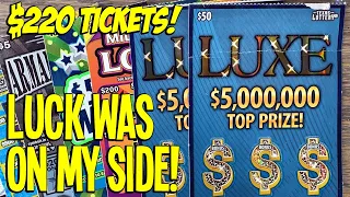 LUCK WAS ON MY SIDE! 2X $50 LUXE TICKETS! 💵 Fixin To Scratch