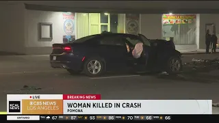 Woman killed in crash after possible street race in Pomona